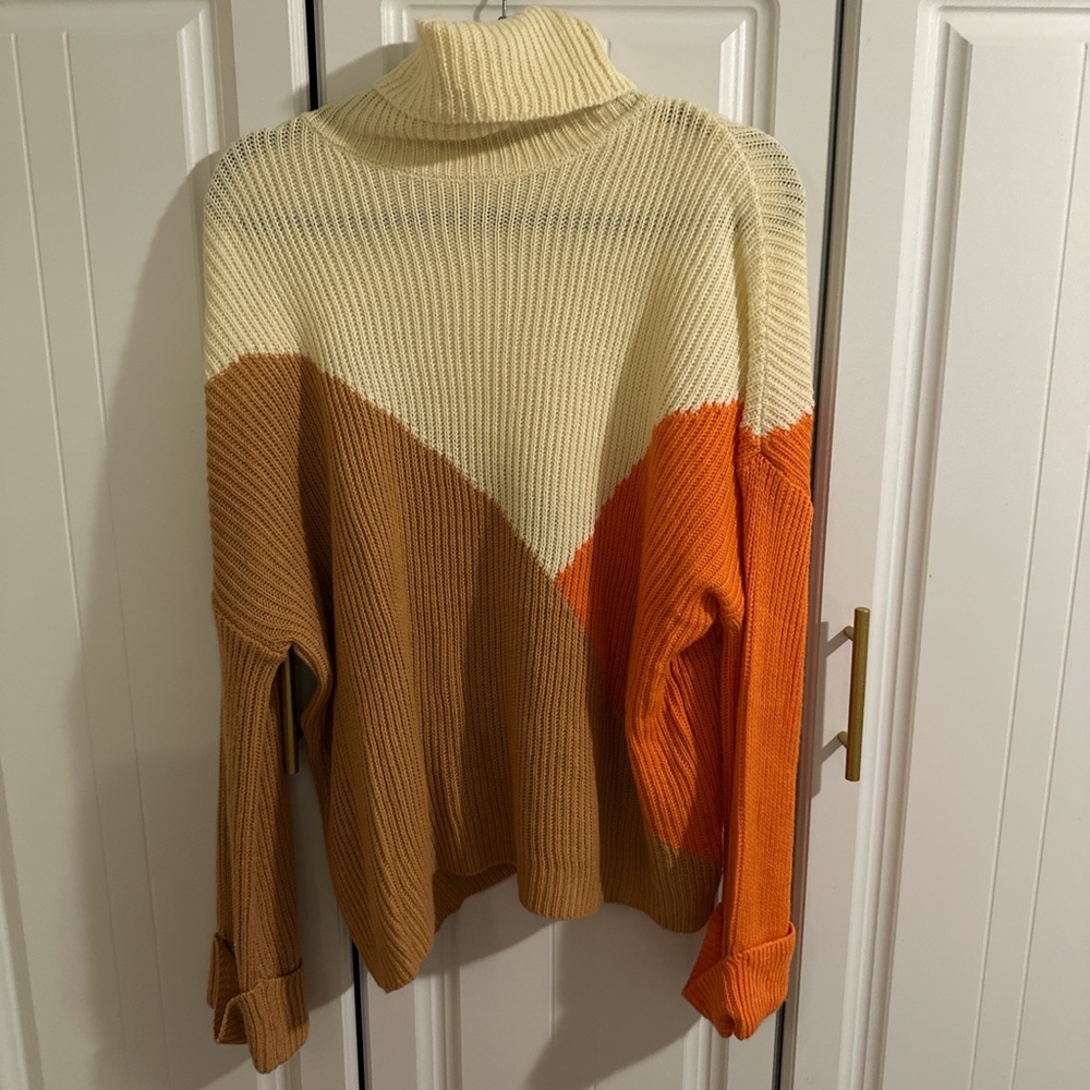Pink Lily Multicolor Turtleneck Sweater